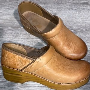 Honey Distressed Dansko Clog